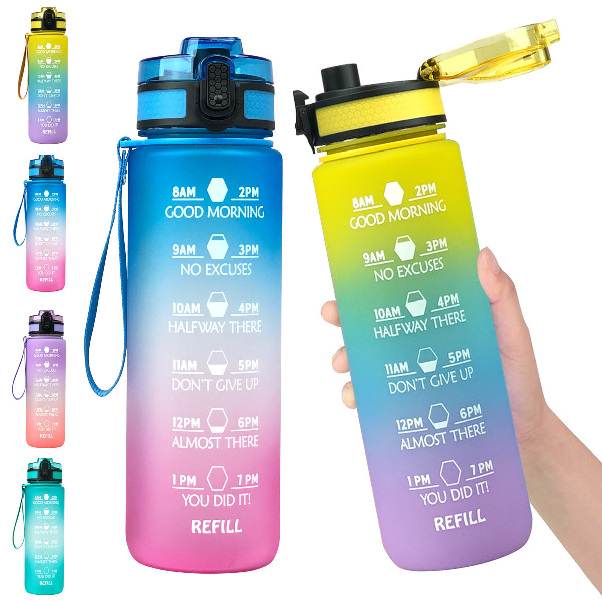 1000ml Water Cube Fitness Sports Water Bottle