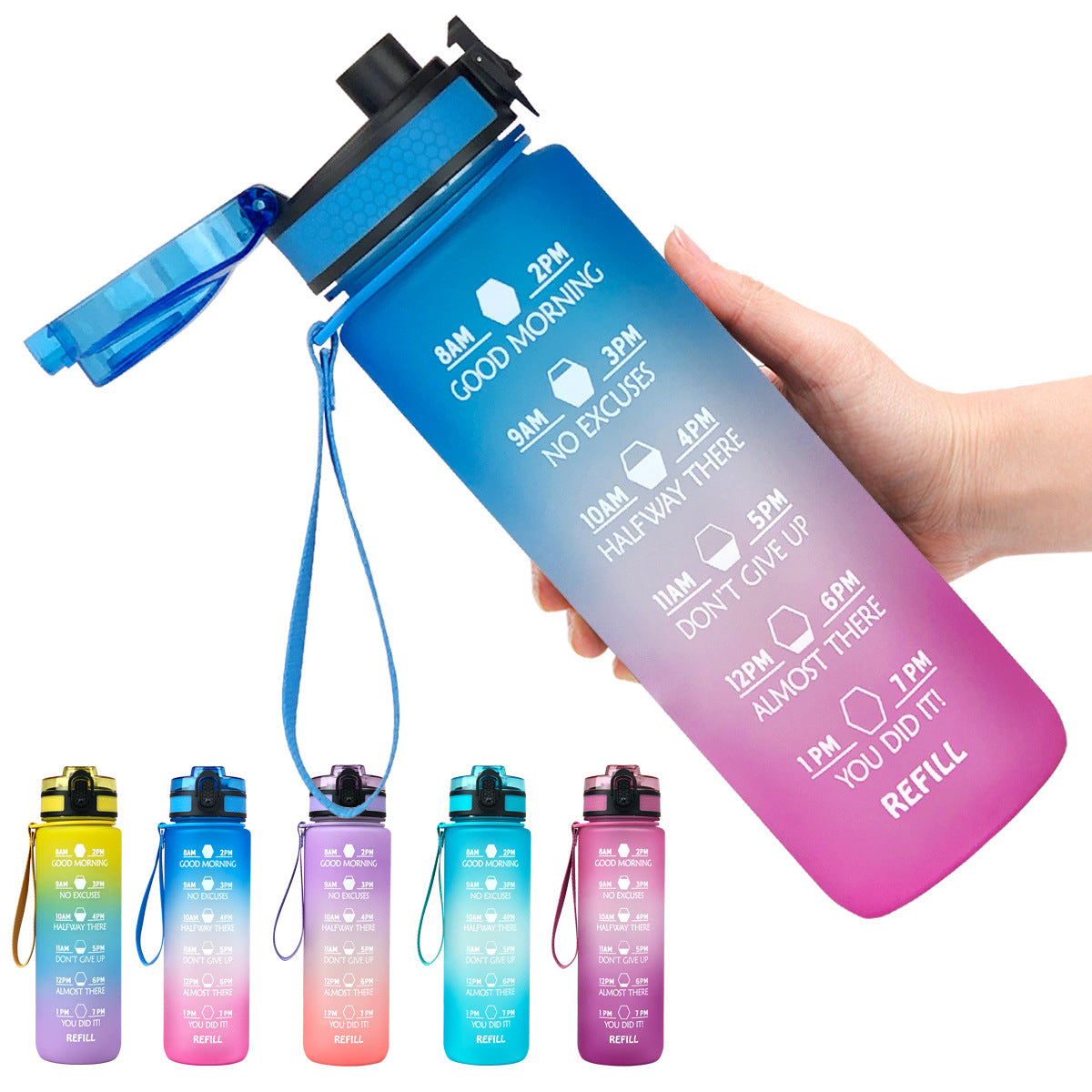 1000ml Water Cube Fitness Sports Water Bottle