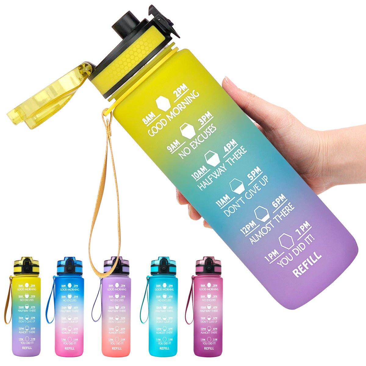 1000ml Water Cube Fitness Sports Water Bottle